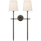 Theodore Brass Wall Lamp with Fabric Shade