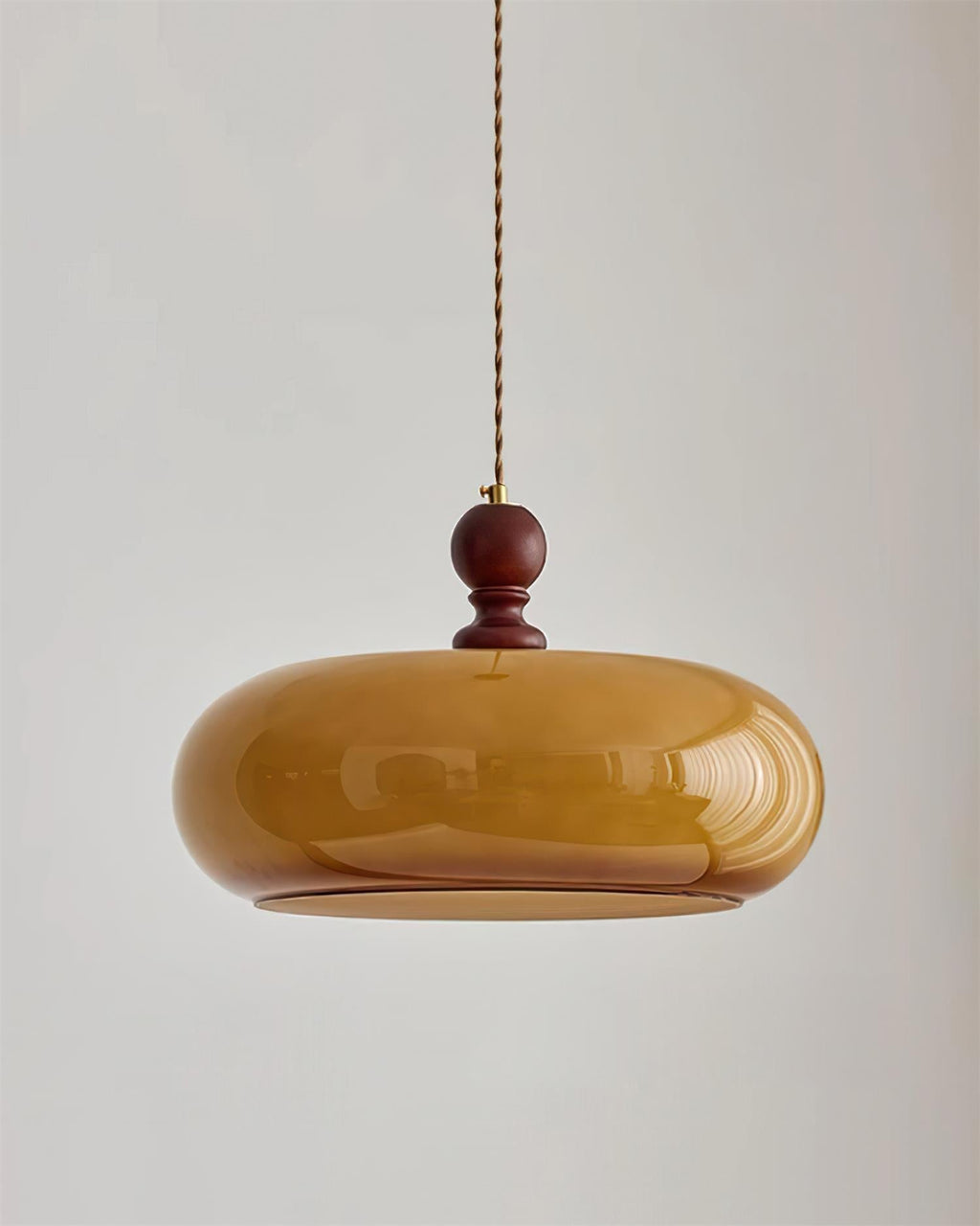 Eldom Pendant Light with Amber Glass Shade