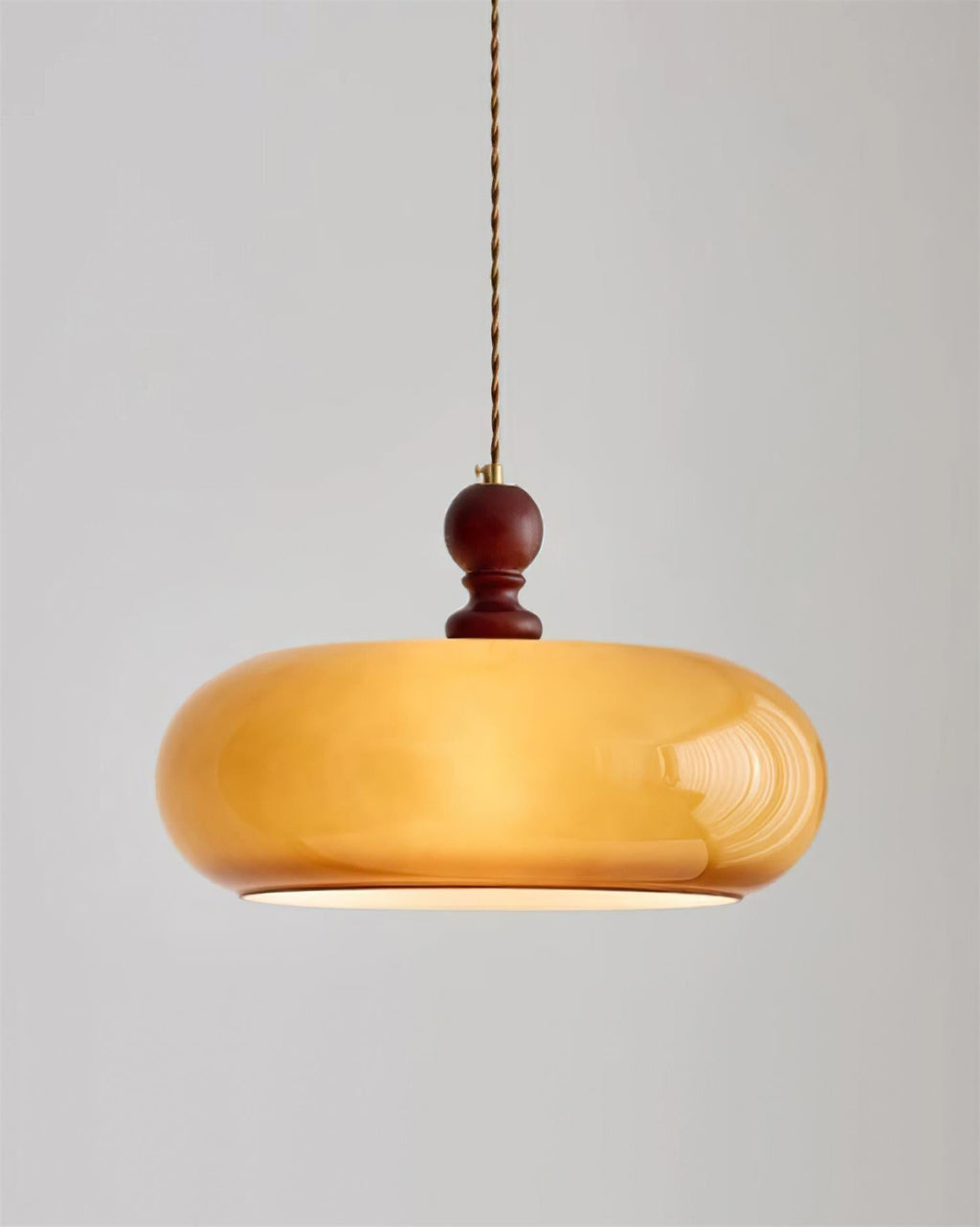 Eldom Pendant Light with Amber Glass Shade