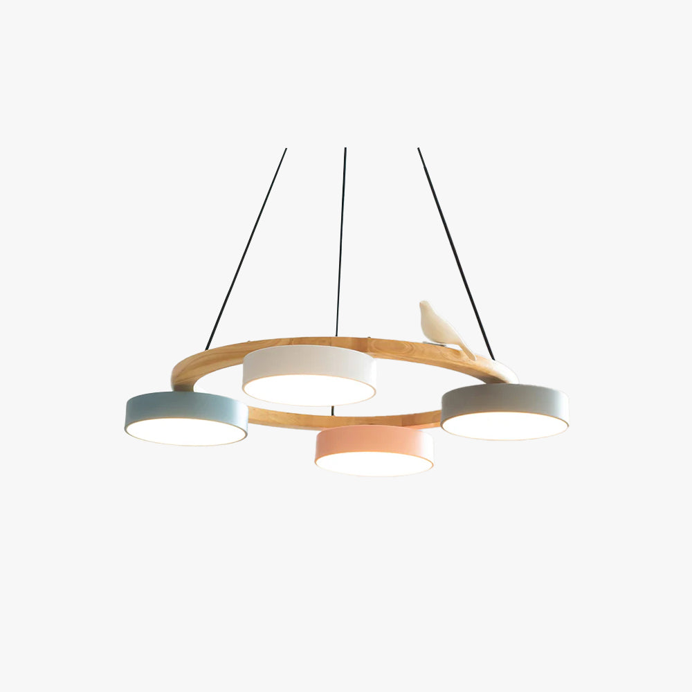 Cliff Round Bird Chandelier