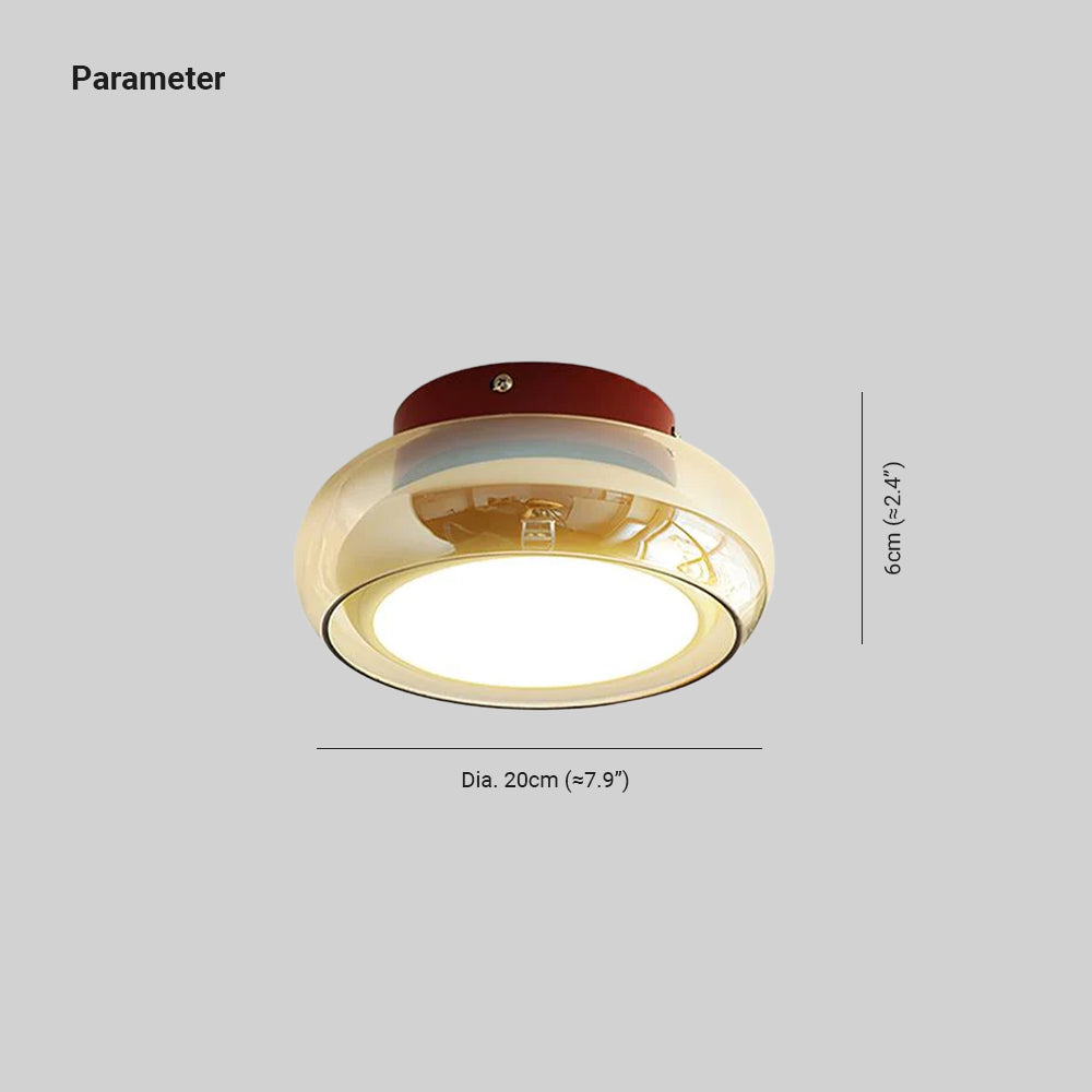 June Vintage Glass Flush-Mount Ceiling Light