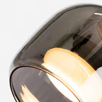 June Minimalist Pendant Light in Smoke Gray Glass