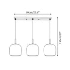 June Minimalist Pendant Light in Smoke Gray Glass