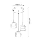 June Minimalist Pendant Light in Smoke Gray Glass
