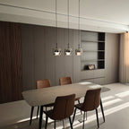 June Minimalist Pendant Light in Smoke Gray Glass