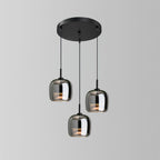 June Minimalist Pendant Light in Smoke Gray Glass