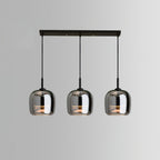 June Minimalist Pendant Light in Smoke Gray Glass