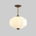 Eldio Semi-Flush Mount Ceiling Light with Green Glass Shade
