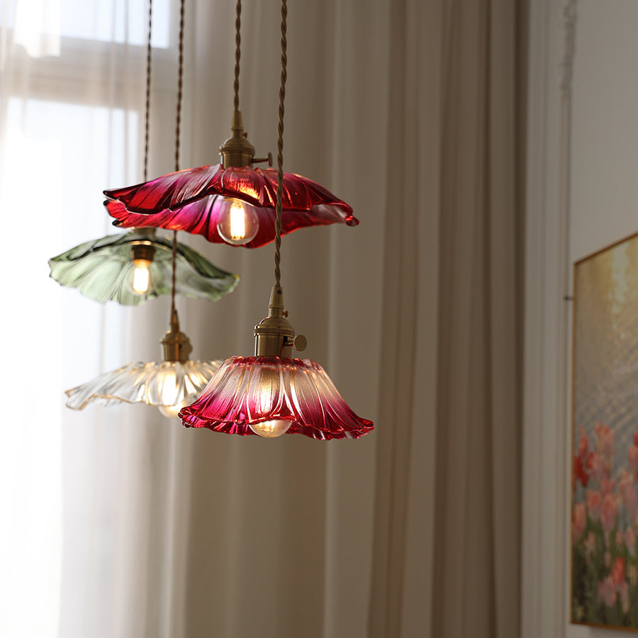 Calia Flower Glass Pendant & Ceiling Light