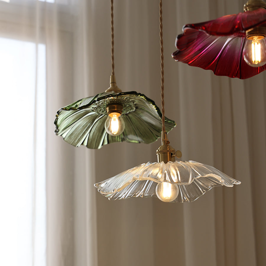 Calia Flower Glass Pendant & Ceiling Light