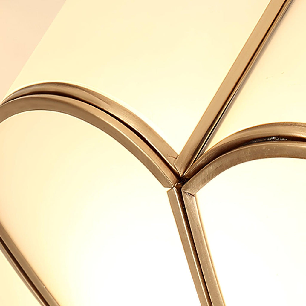 Ulira Flower-Shaped Brass Ceiling Light with Frosted Glass Shade