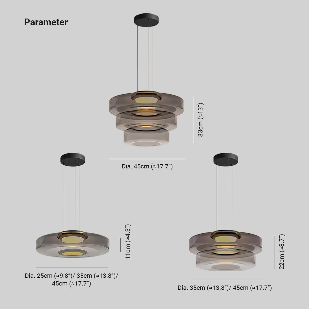 Jojo Multi-Tiered Glass Pendant Light