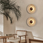 Aveny Sun Travertine Wall Sconce