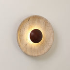 Aveny Sun Travertine Wall Sconce