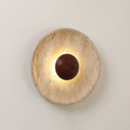 Aveny Sun Travertine Wall Sconce
