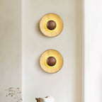 Aveny Sun Travertine Wall Sconce