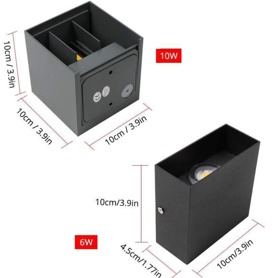 Nexu Modern Adjustable Square LED Outdoor Wall Lamp