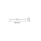 Modern Minimalist Double‑Ended Linear Rod Wall Lamp – Accent Sconce