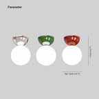 Valentina Modern Metal & Glass Flush-Mount Ceiling Light for Bedroom