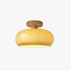 Charlotte Wood Flush-Mount Ceiling Light