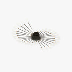 Wesley Fireworks Flush-Mount Ceiling Light in Black/Gold