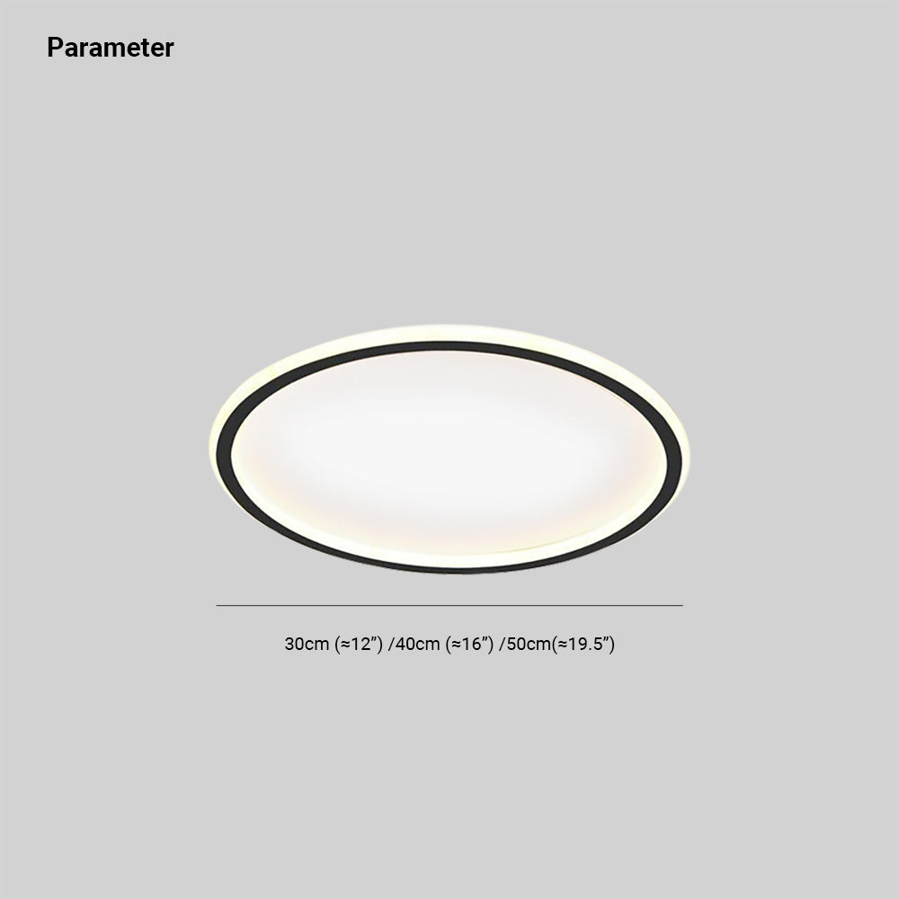 Quasso Modern Round LED Flush Mount Ceiling Light