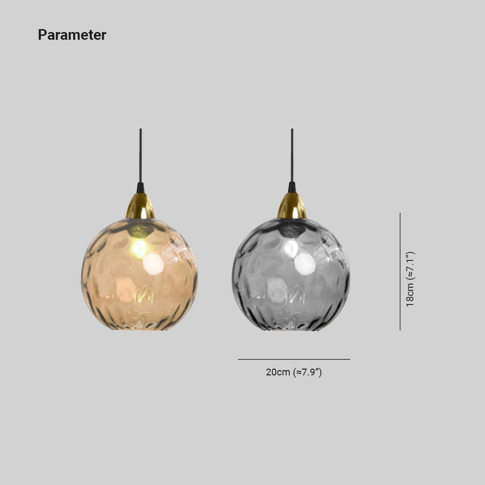 Water-Rippled Glass Pendant Lighting