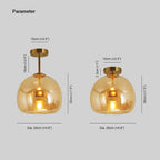 Rhea Glass Convertible Ceiling Light