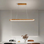 Veon Modern Oval Wood Pendant Light