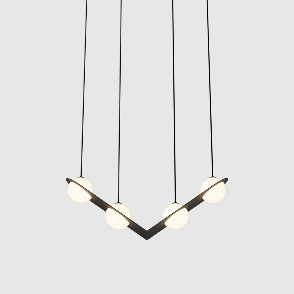 Selan Black Glass Pendant Light