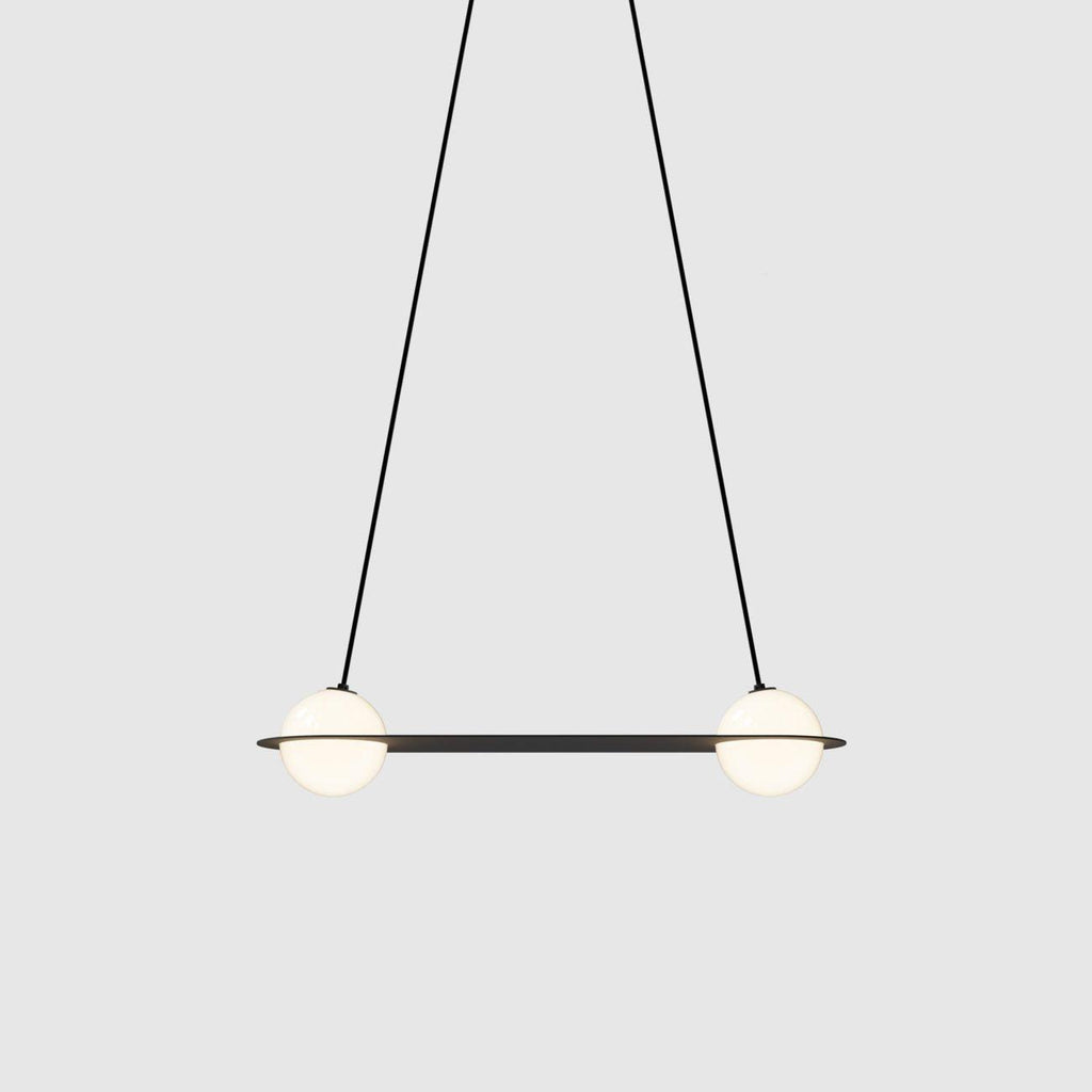Selan Black Glass Pendant Light