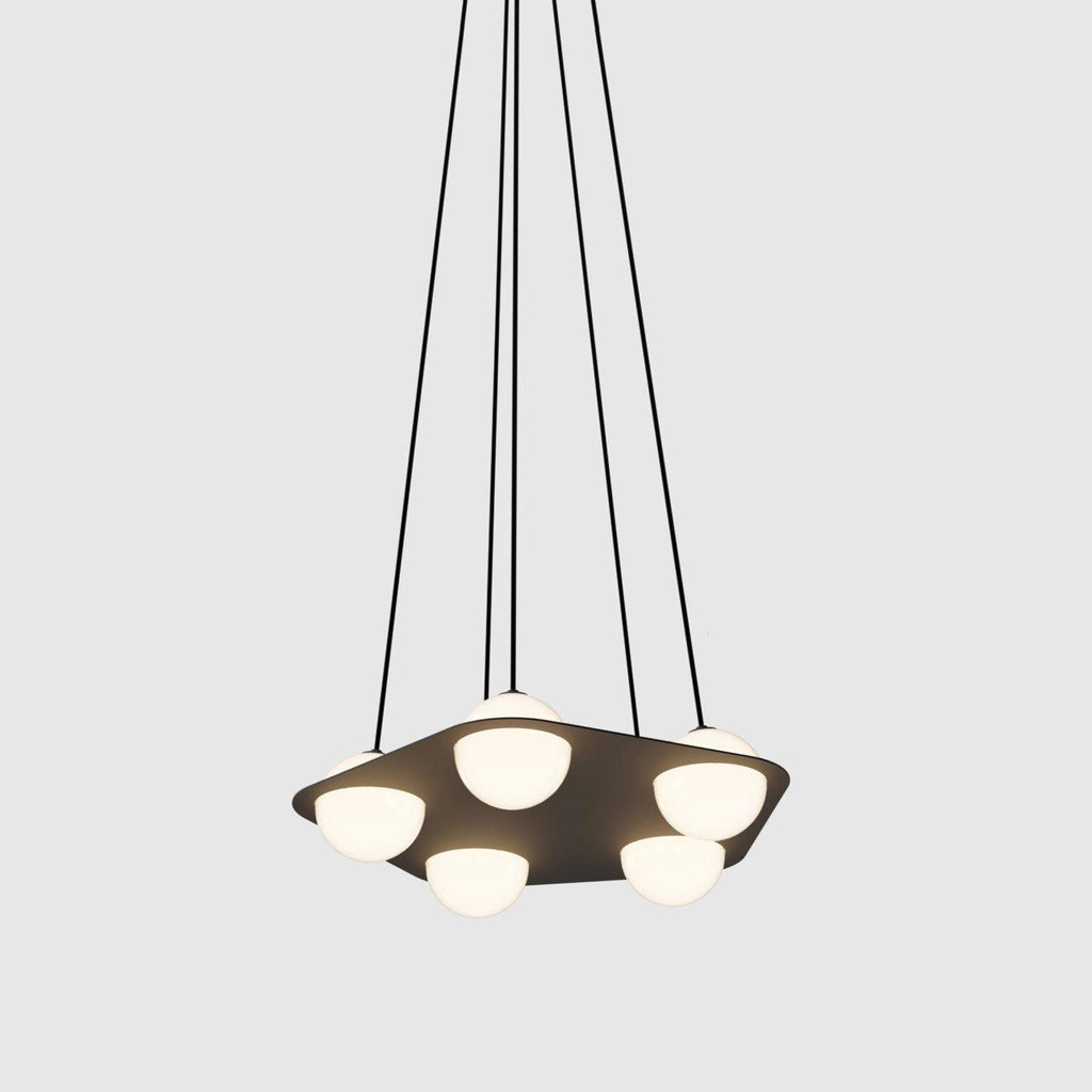 Selan Black Glass Pendant Light