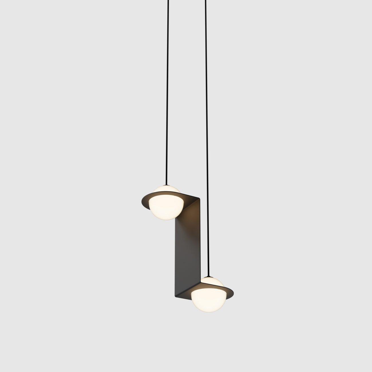 Selan Black Glass Pendant Light