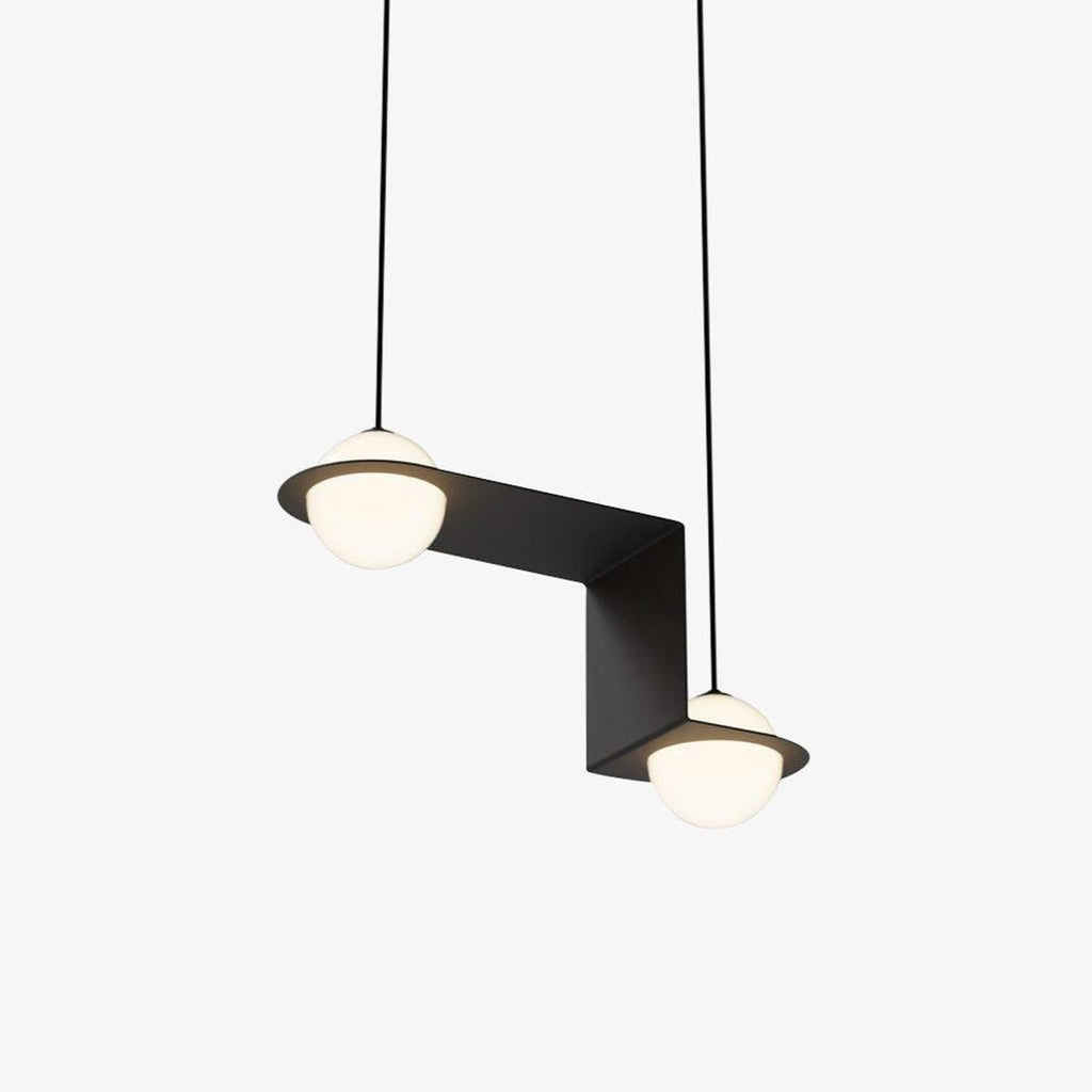 Selan Black Glass Pendant Light