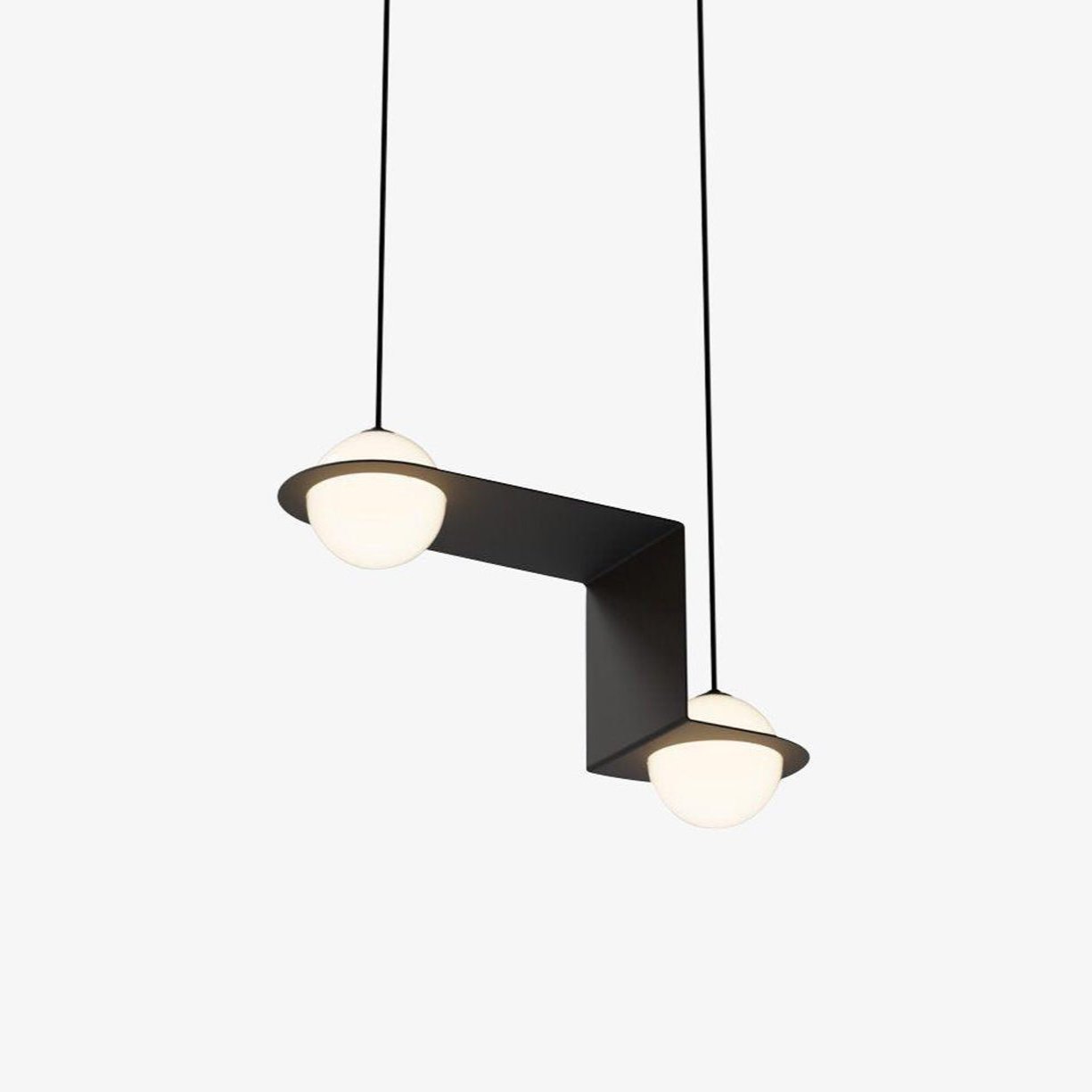 Selan Black Glass Pendant Light