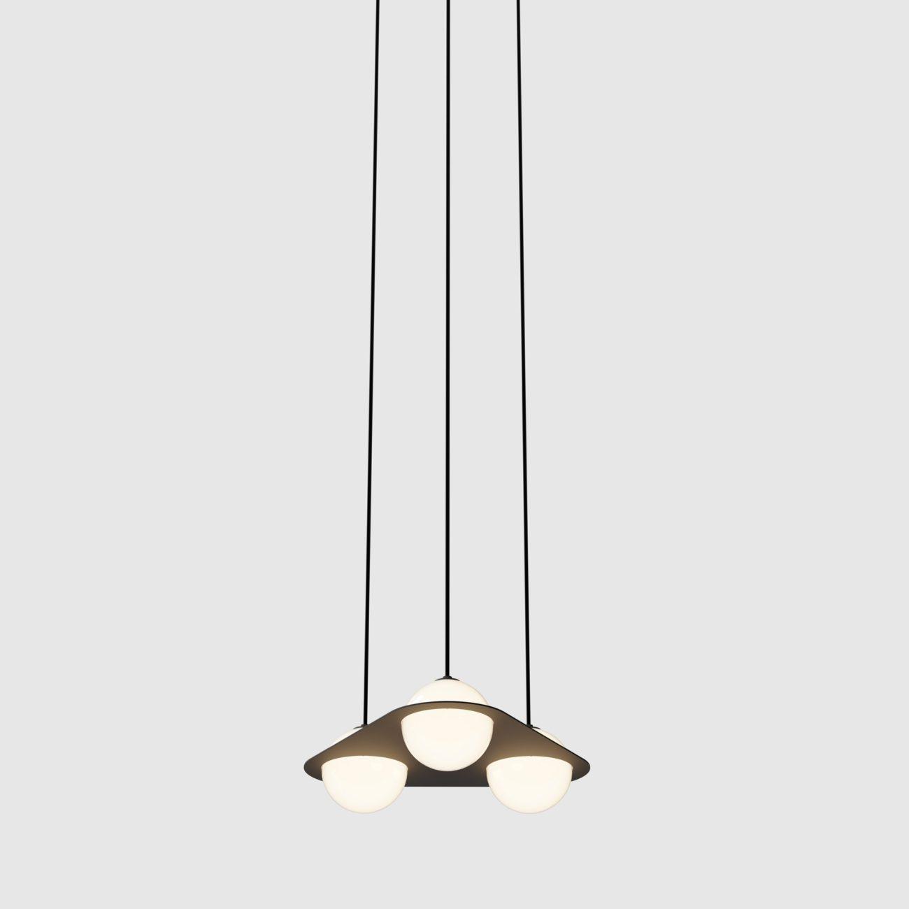 Selan Black Glass Pendant Light