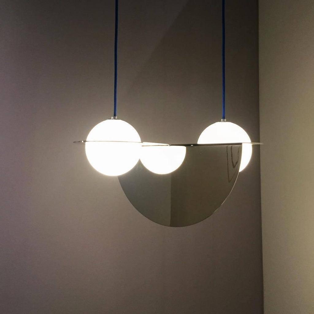 Selan Black Glass Pendant Light