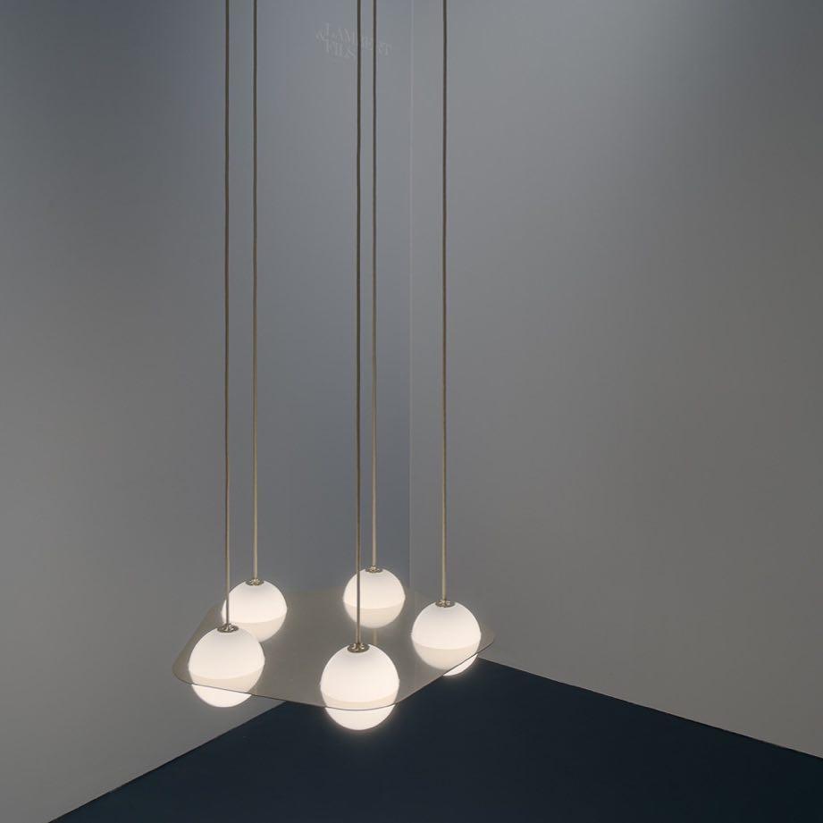 Selan Black Glass Pendant Light