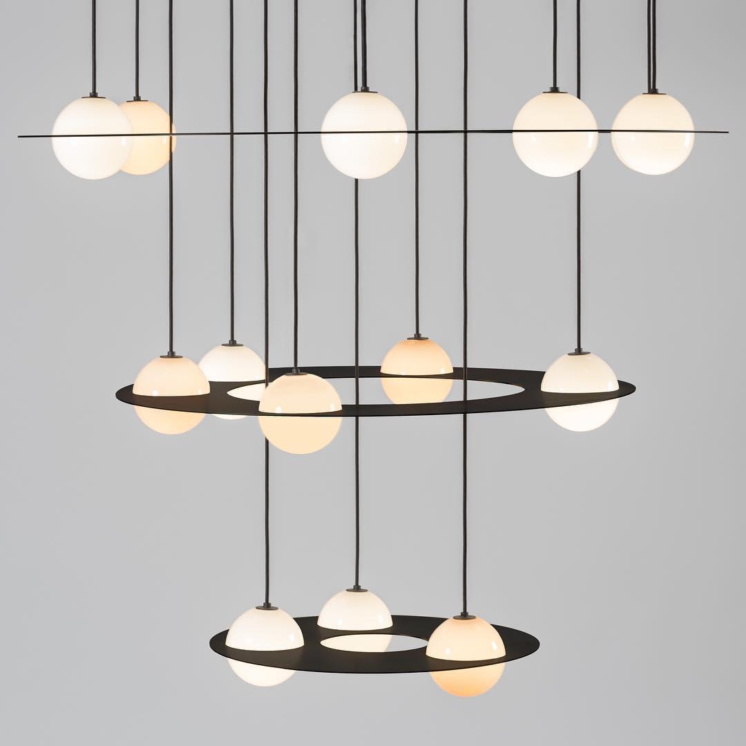 Selan Black Glass Pendant Light