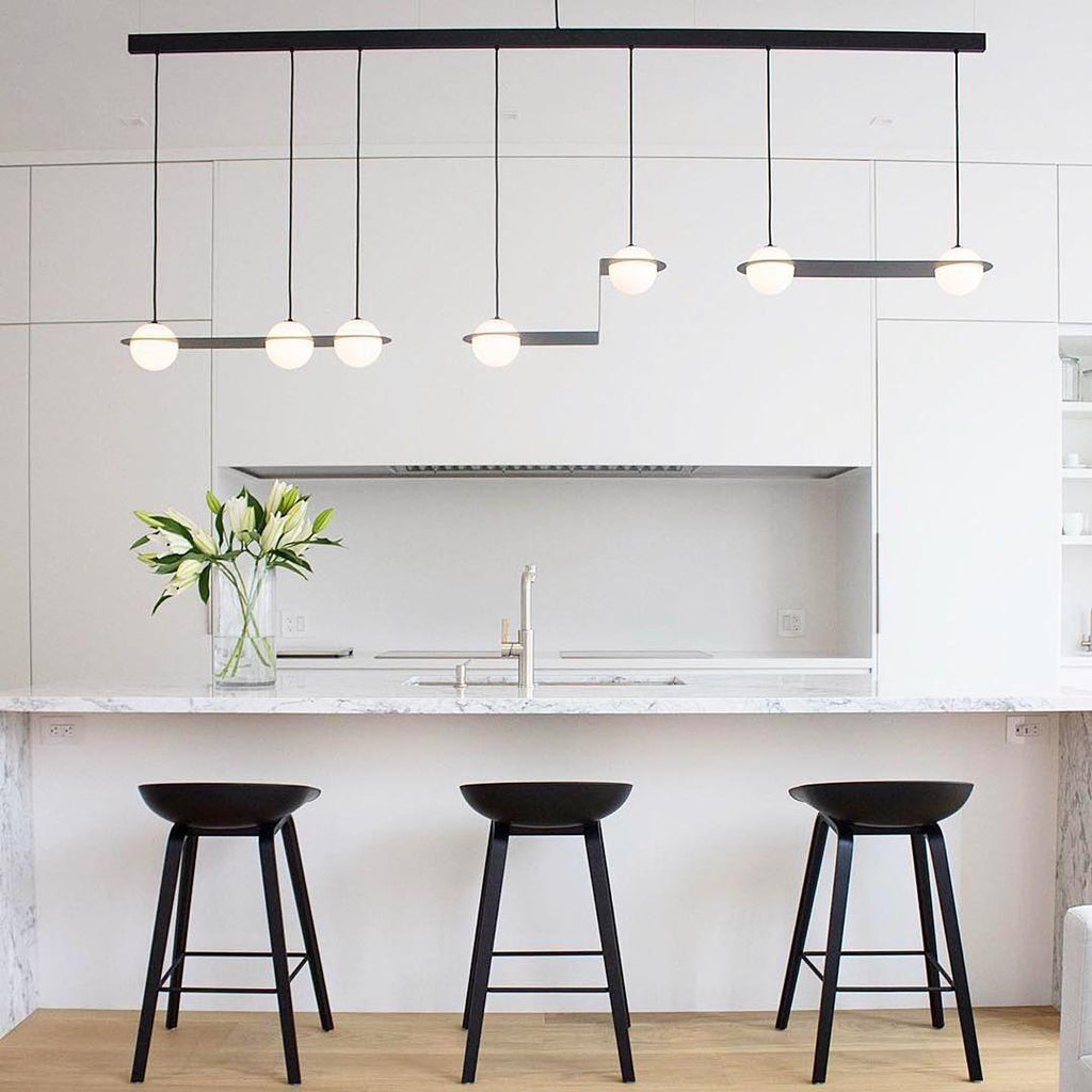 Selan Black Glass Pendant Light