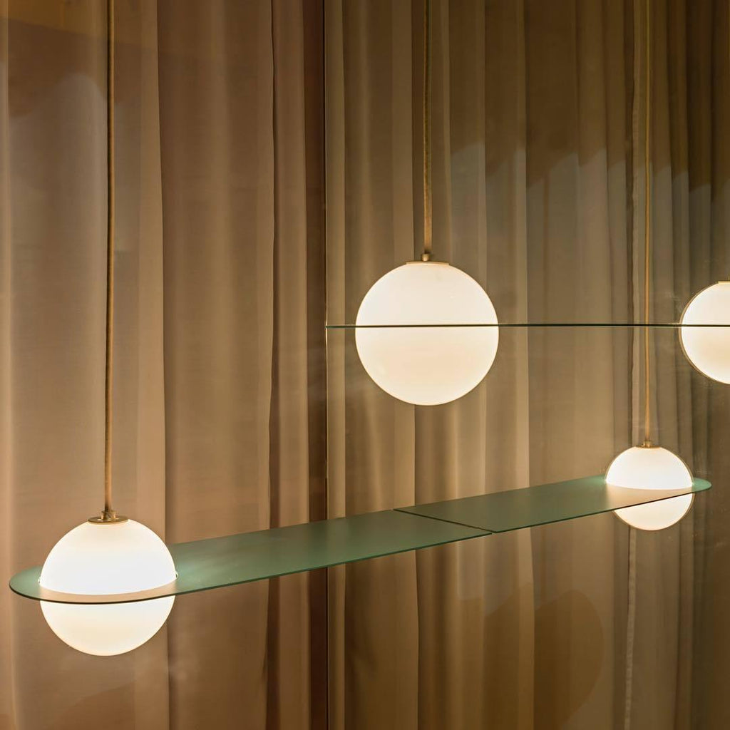 Selan Black Glass Pendant Light