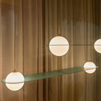 Selan Black Glass Pendant Light