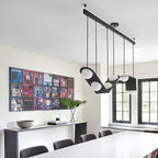 Selan Black Glass Pendant Light