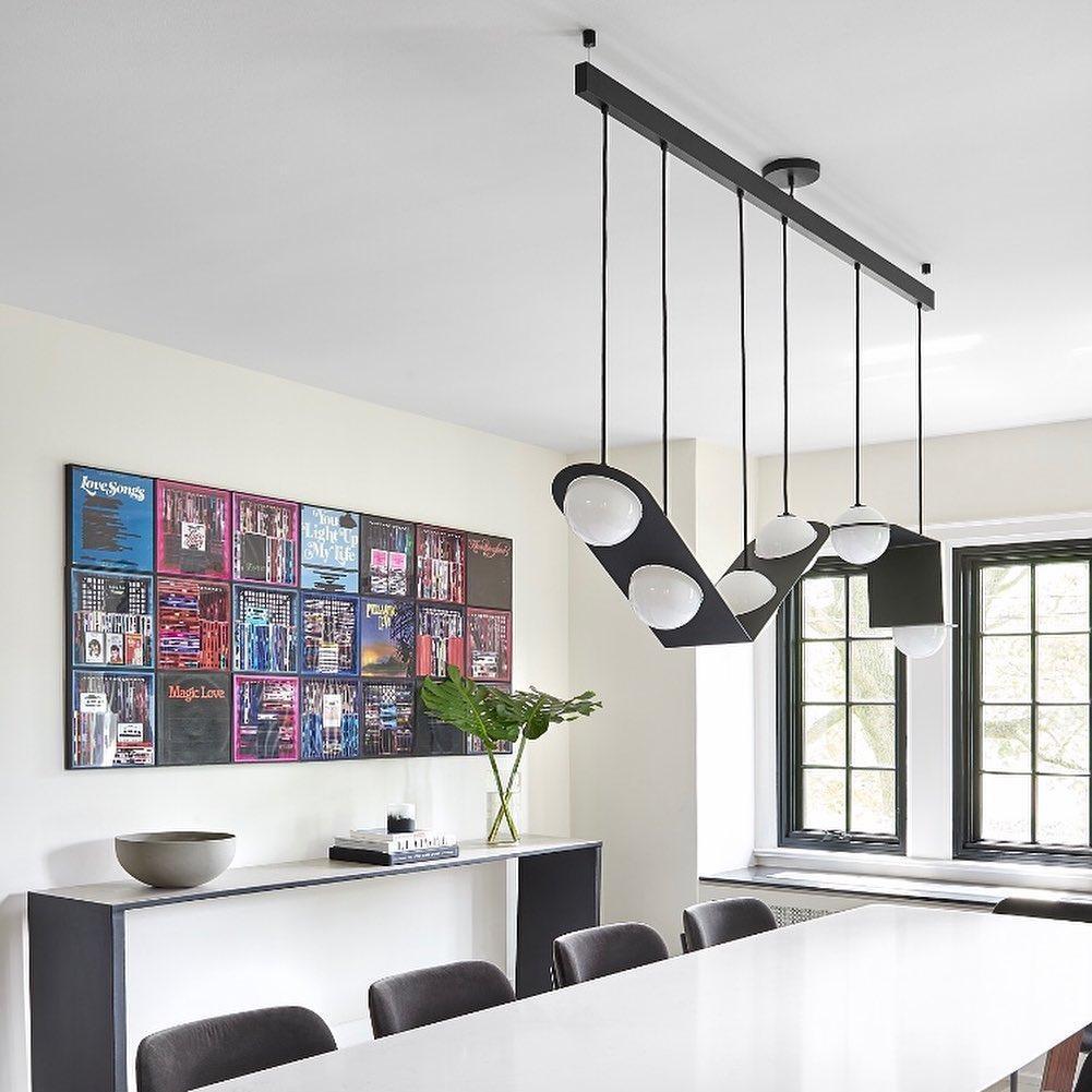 Selan Black Glass Pendant Light