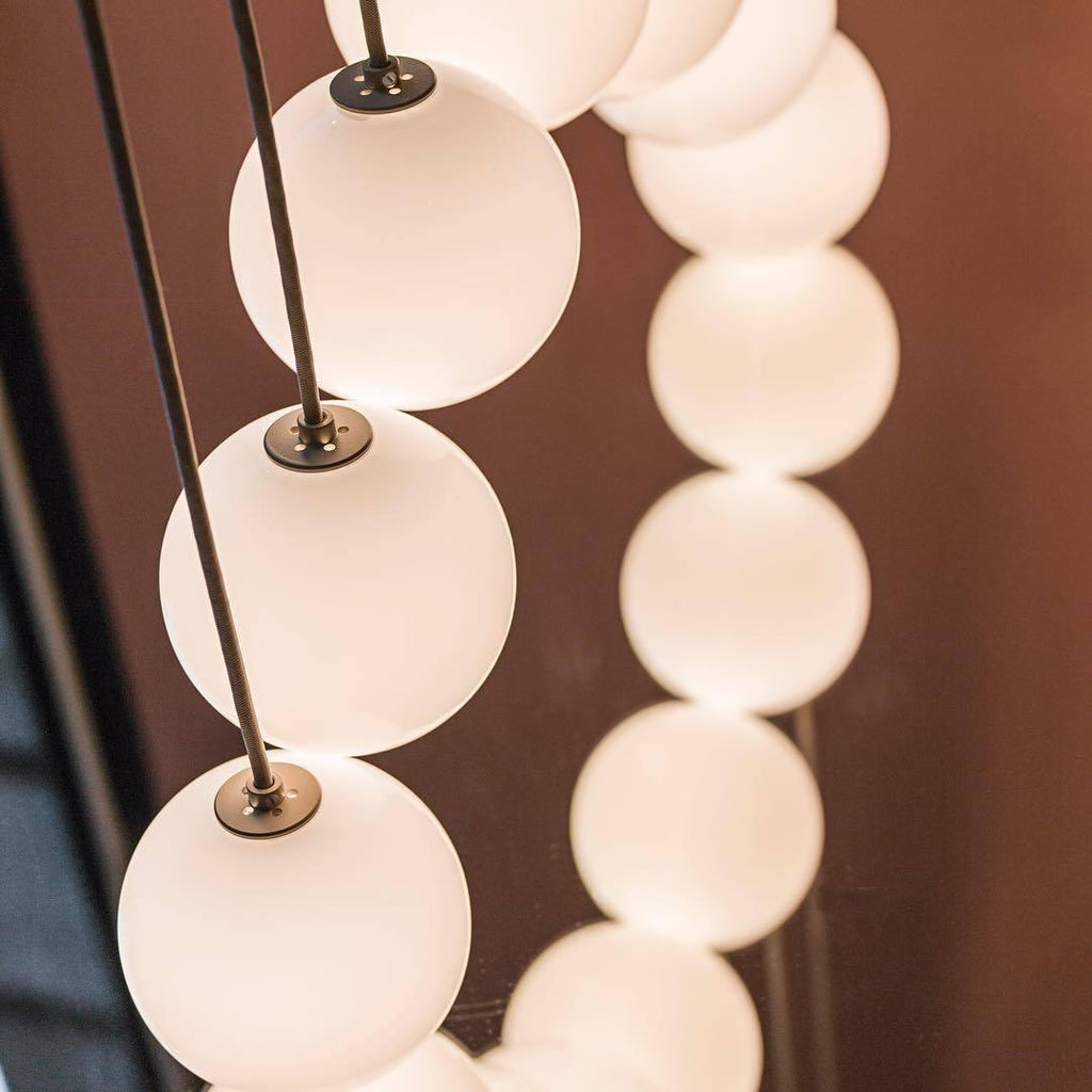 Selan Black Glass Pendant Light