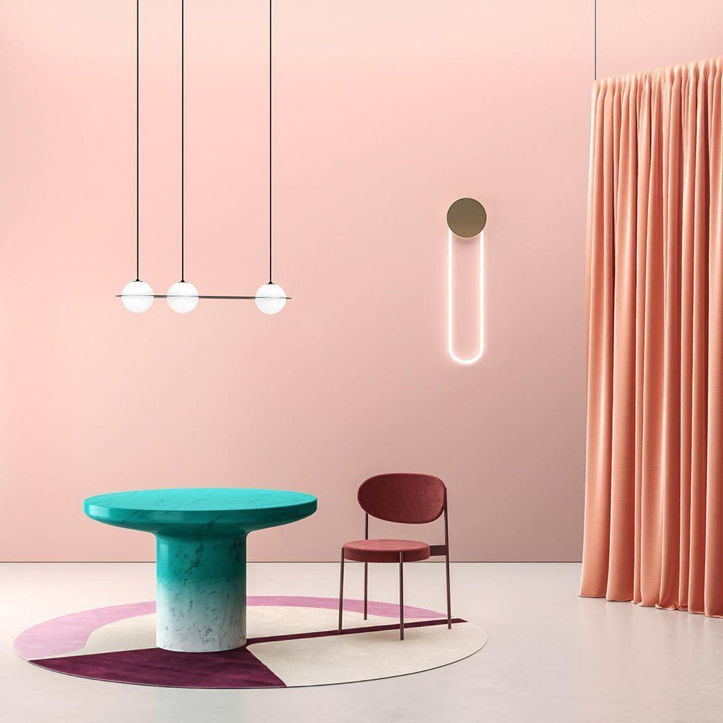 Selan Black Glass Pendant Light