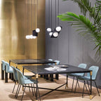 Selan Black Glass Pendant Light