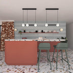 Selan Black Glass Pendant Light