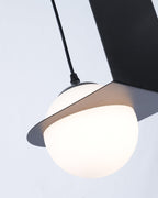 Selan Black Glass Pendant Light