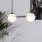 Selan Black Glass Pendant Light